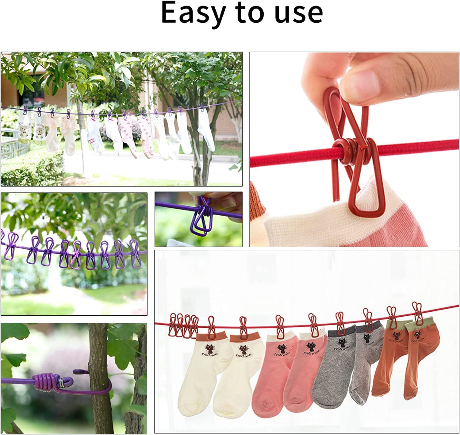 12Clip Cloth Drying Rope - Image 4