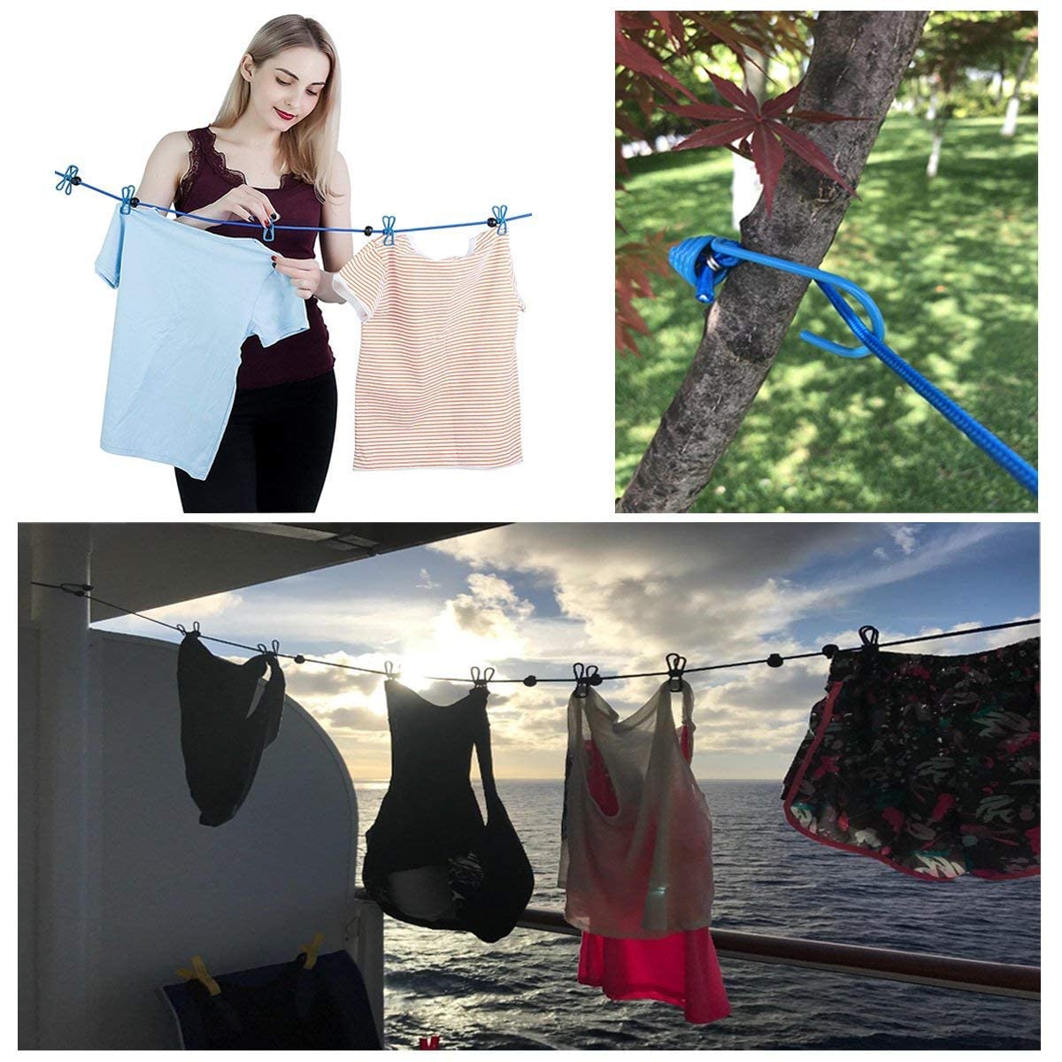 12Clip Cloth Drying Rope - Image 5