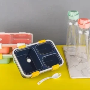 Transparent Lunch Box With Bottle