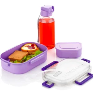 Plastic lunch box with water box