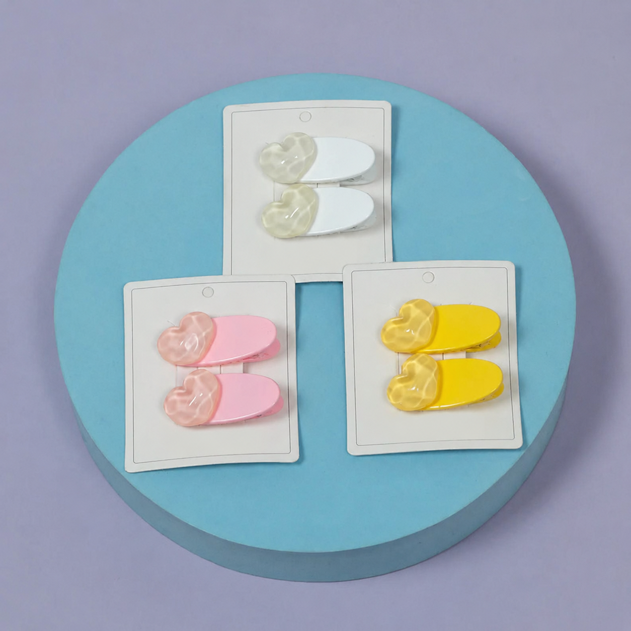 heart oval hair clips - Image 4