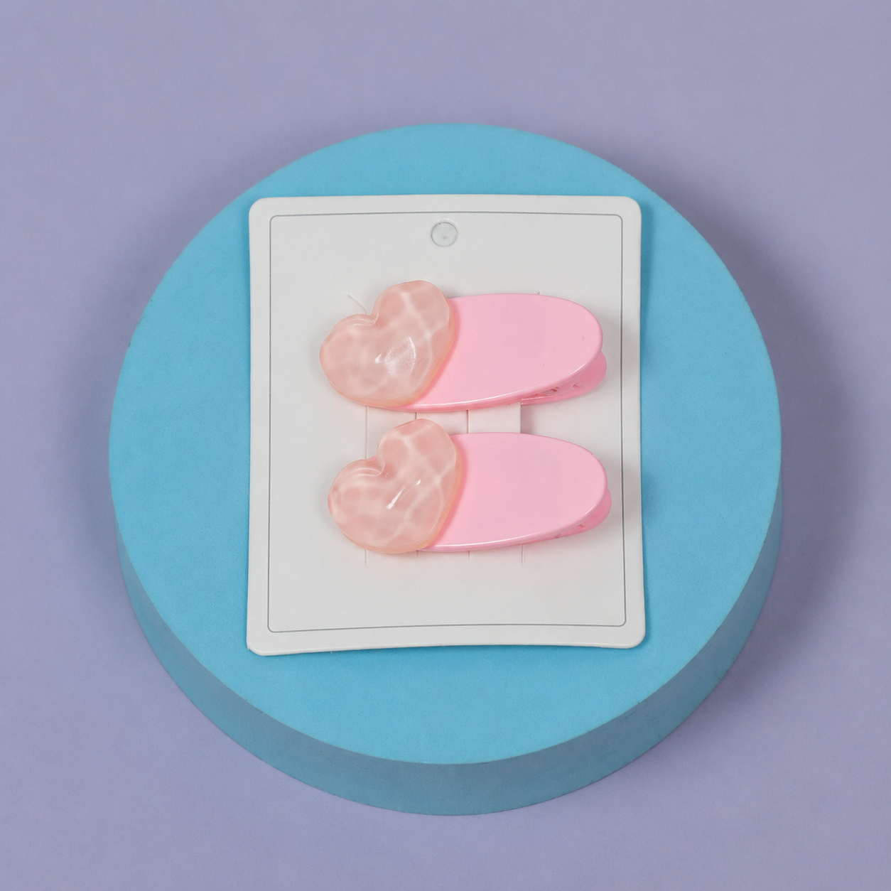 heart oval hair clips - Image 5
