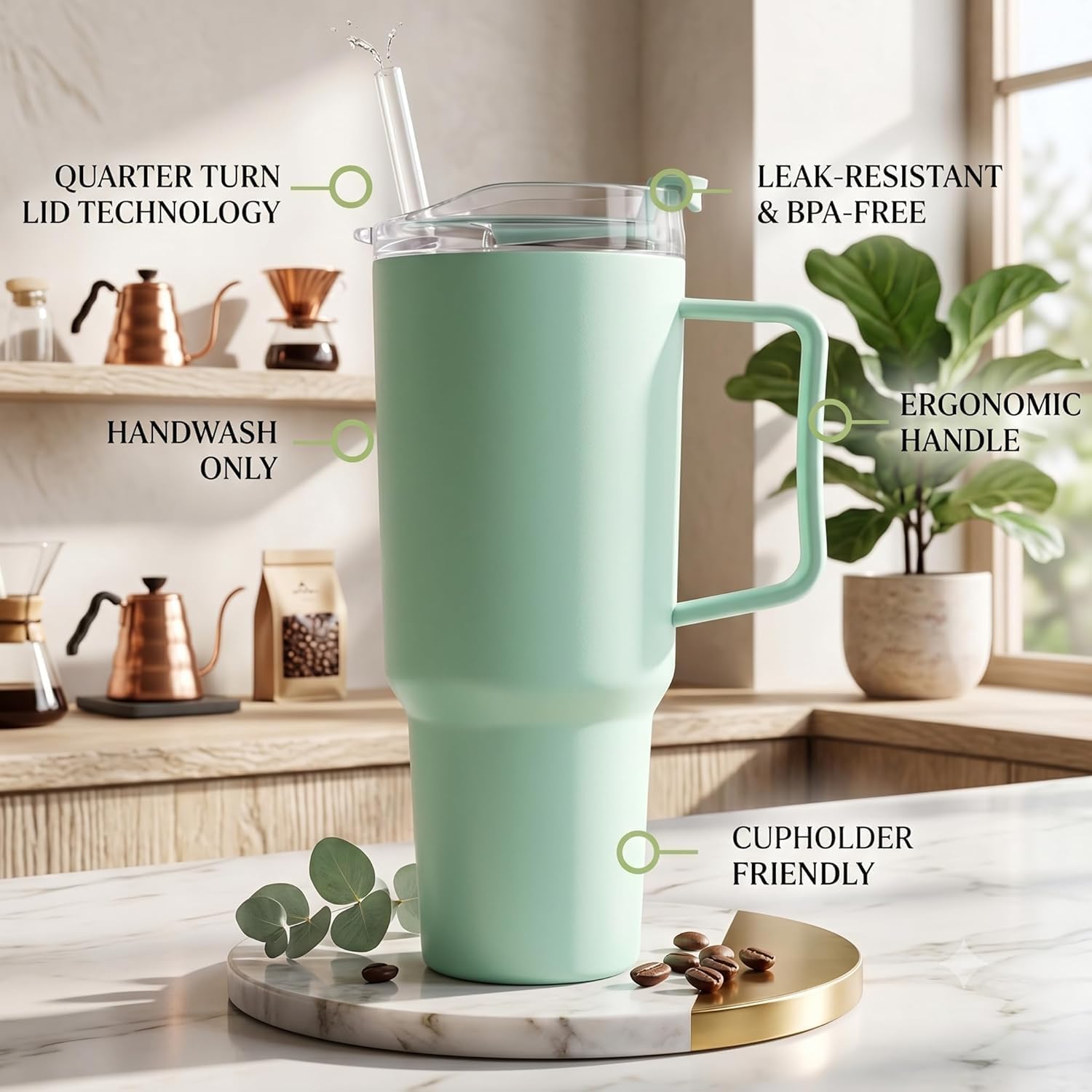 1200ML Tumbler With straw - Image 5
